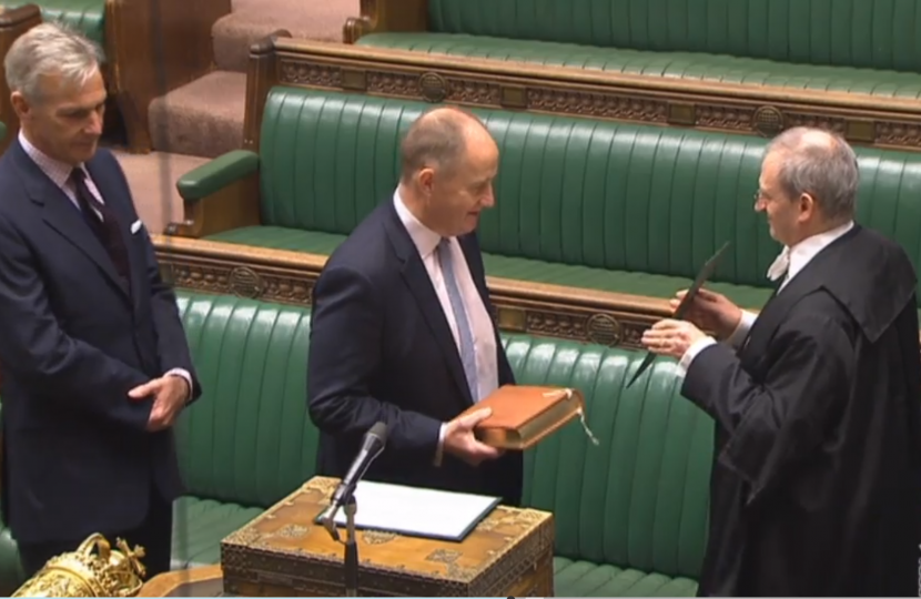 Kevin Hollinrake MP swearing in